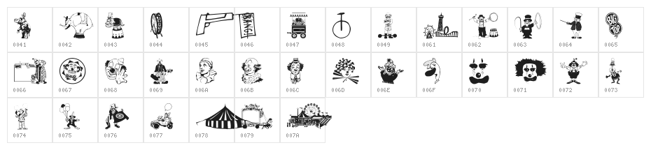 wmcircus1 Character Map