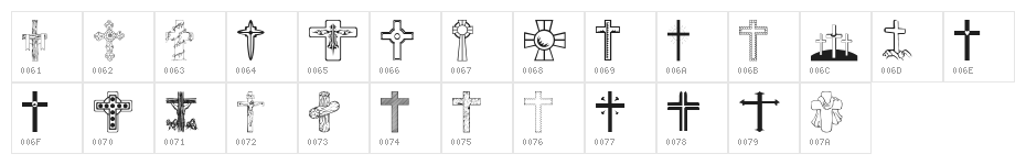 wmcrosses1 Character Map