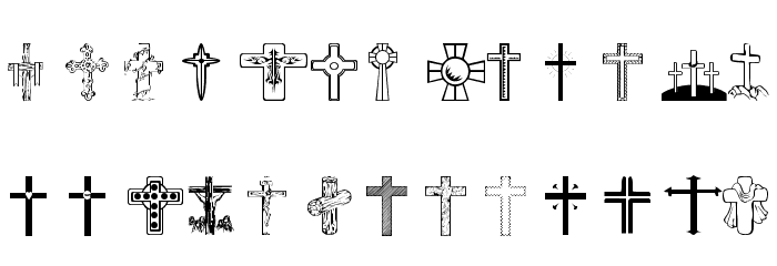 wmcrosses1 Font LOWERCASE