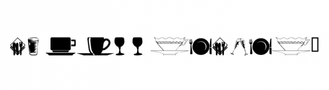 wmdinnerware1  Frei Schriftart Herunterladen