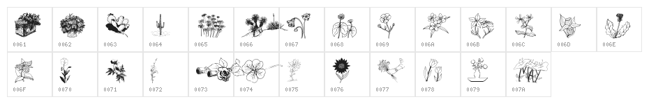 wmflowers2 Character Map