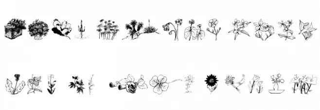 wmflowers2 Font Litere mici