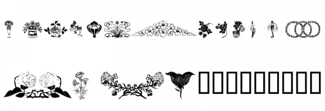 wmflowers3 Schriftart Groß