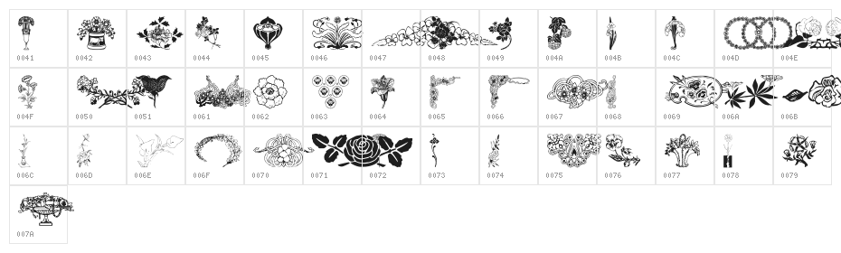 wmflowers3 Character Map