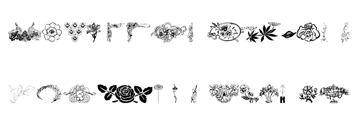 wmflowers3 Font LOWERCASE