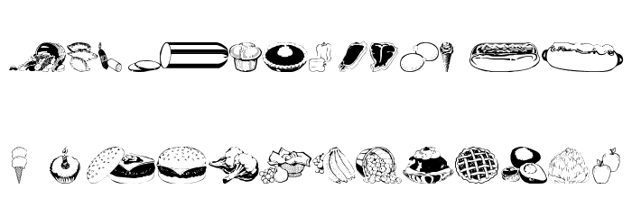 wmfood2 Font LOWERCASE