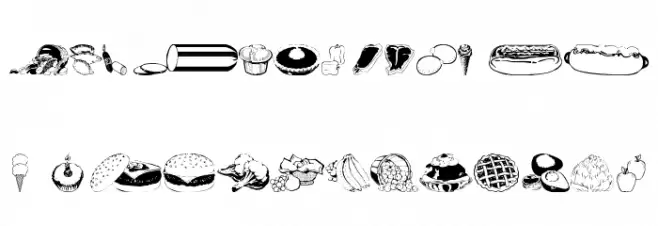 wmfood2 Caratteri MINUSCOLO