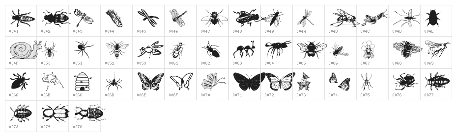 wminsects1 Character Map