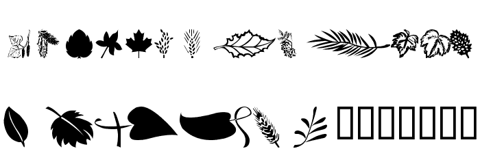 wmleaves1 Font LOWERCASE