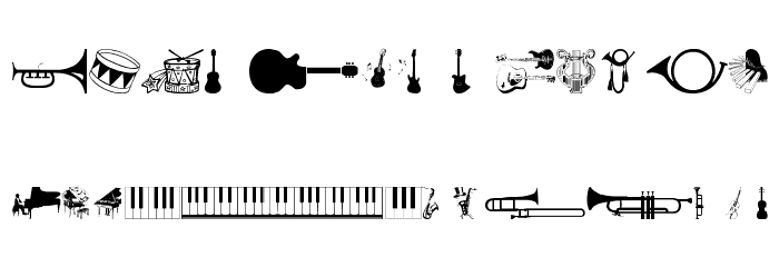 wmmusic1 Font LOWERCASE
