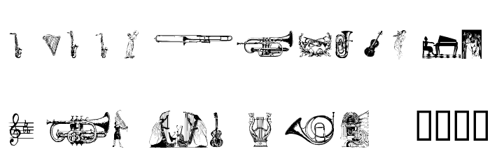 wmmusic2 Font LOWERCASE