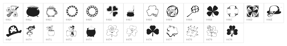 wmstpaddys Character Map