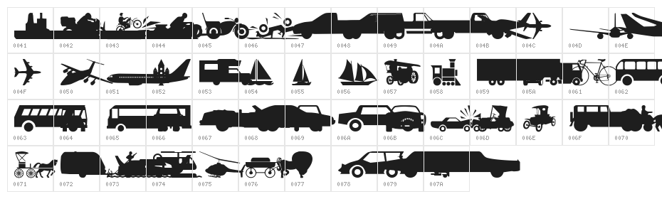 wmtransport1 Character Map