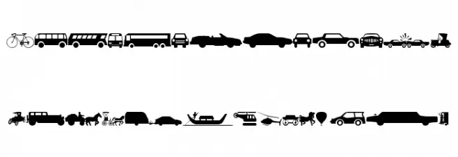 wmtransport1 Schriftart Kleinbuchstaben