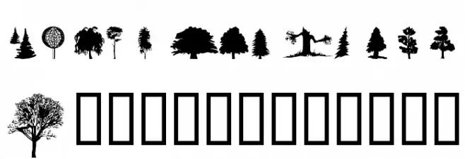wmtrees1 फ़ॉन्ट अपरकेस