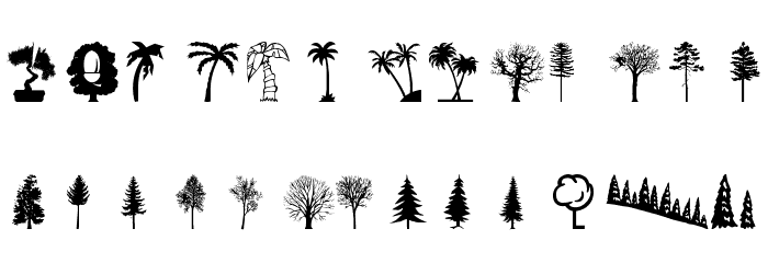 wmtrees1 Font LOWERCASE