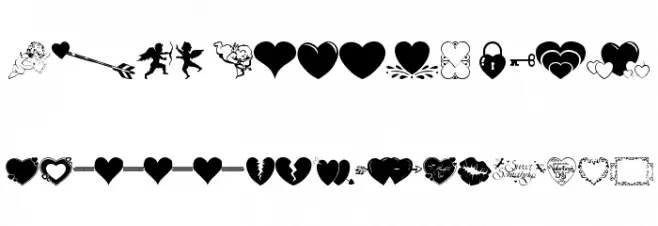 wmvalentine1 خط أحرف صغيرة