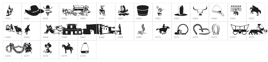 wmwestern1 Character Map