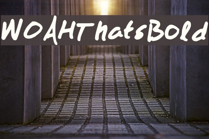 WOAHThatsBold Font examples