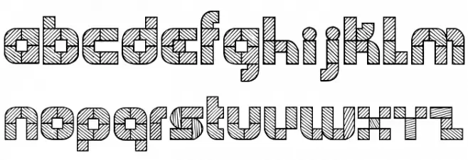 WODENBLOKS Шрифта ВЕРХНИЙ