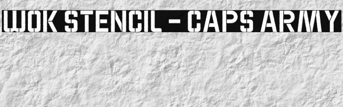 WOK STENCIL - CAPS ARMY Example 1