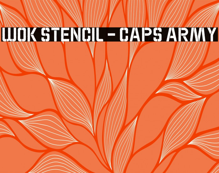 WOK STENCIL - CAPS ARMY Example 2