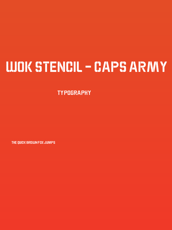 WOK STENCIL - CAPS ARMY Poster