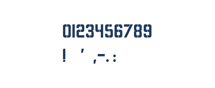 WOK STENCIL - CAPS Medium Other Characters