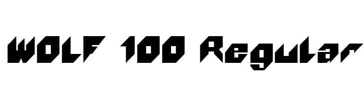 WOLF 100 Regular  नि: शुल्क फ़ॉन्ट्स डाउनलोड
