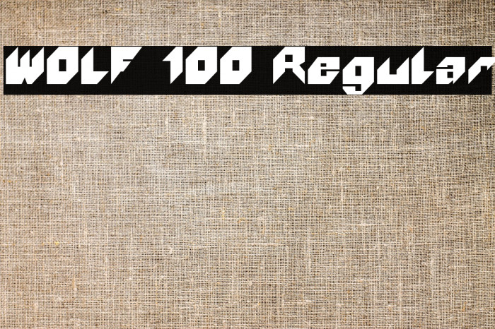 WOLF 100 Regular Example 1