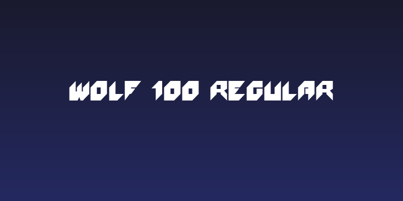 WOLF 100 Regular Social Header
