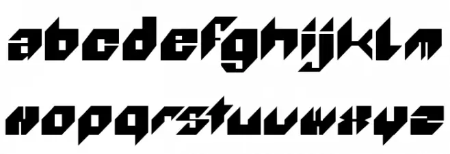 WOLF 100 Regular Schriftart Kleinbuchstaben