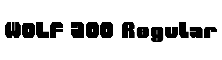 WOLF 200 Regular  Free Fonts Download