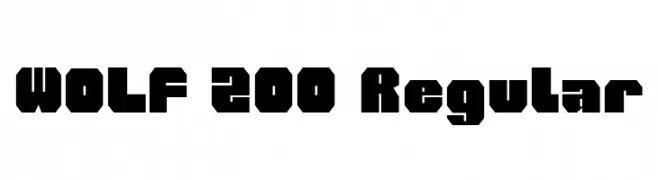 WOLF 200 Regular  Frei Schriftart Herunterladen