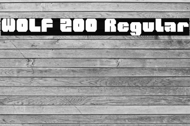 WOLF 200 Regular Font examples