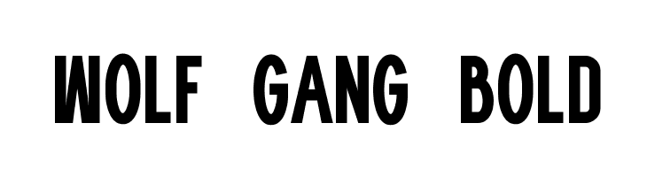 WOLF GANG BOLD Fonte