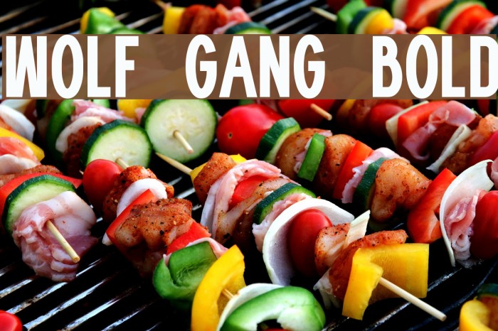 WOLF GANG BOLD Fonte examples