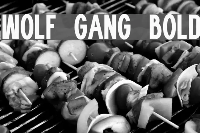 WOLF GANG BOLD Font examples