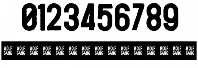 WOLF GANG ROUGH BOLD Font OTHER CHARS