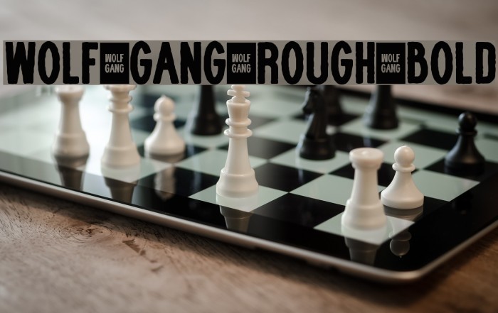 WOLF GANG ROUGH BOLD Fonte examples