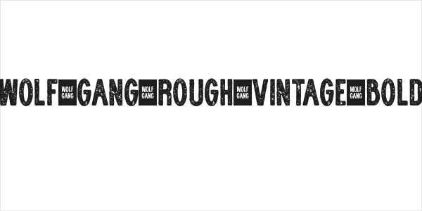 WOLF GANG ROUGH VINTAGE BOLD Logo