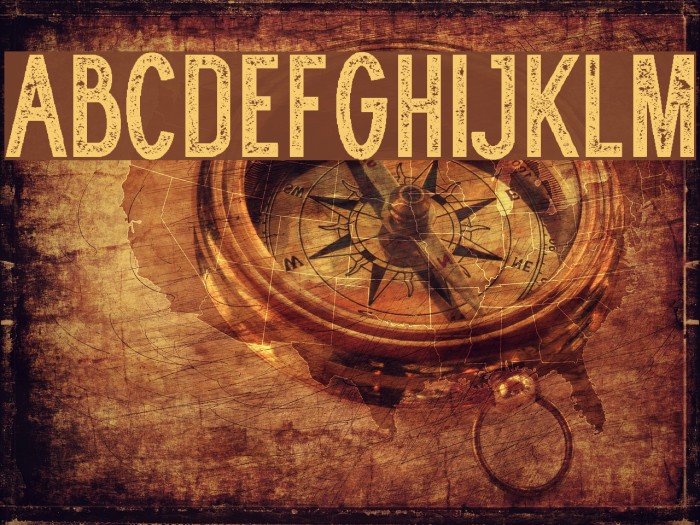 WOLF GANG ROUGH VINTAGE Font examples