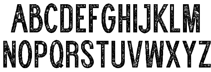 WOLF GANG ROUGH VINTAGE Font LOWERCASE