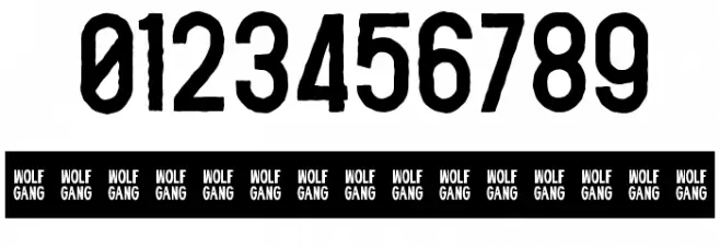 WOLF GANG ROUGH Font OTHER CHARS