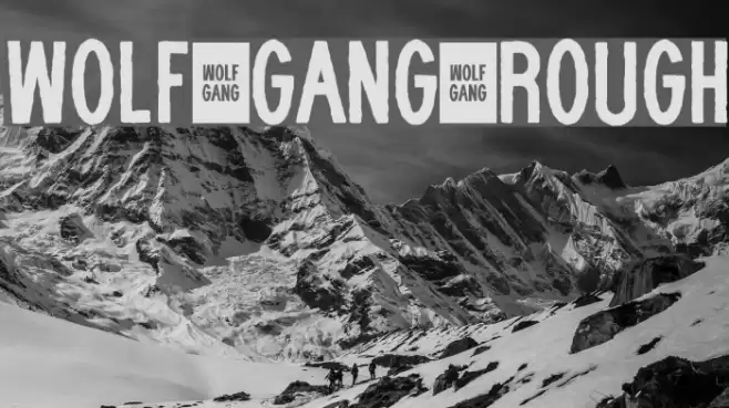 WOLF GANG ROUGH Font examples