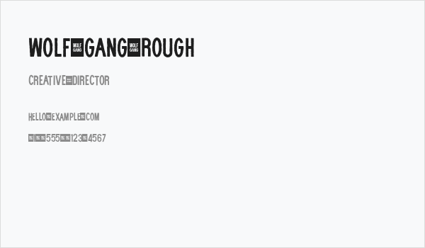 WOLF GANG ROUGH Business Card