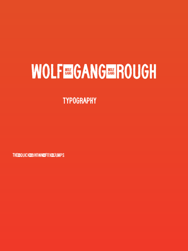 WOLF GANG ROUGH Poster