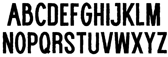 WOLF GANG ROUGH Font LOWERCASE