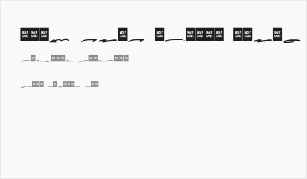 WOLF GANG SCRIPT SWASH Business Card