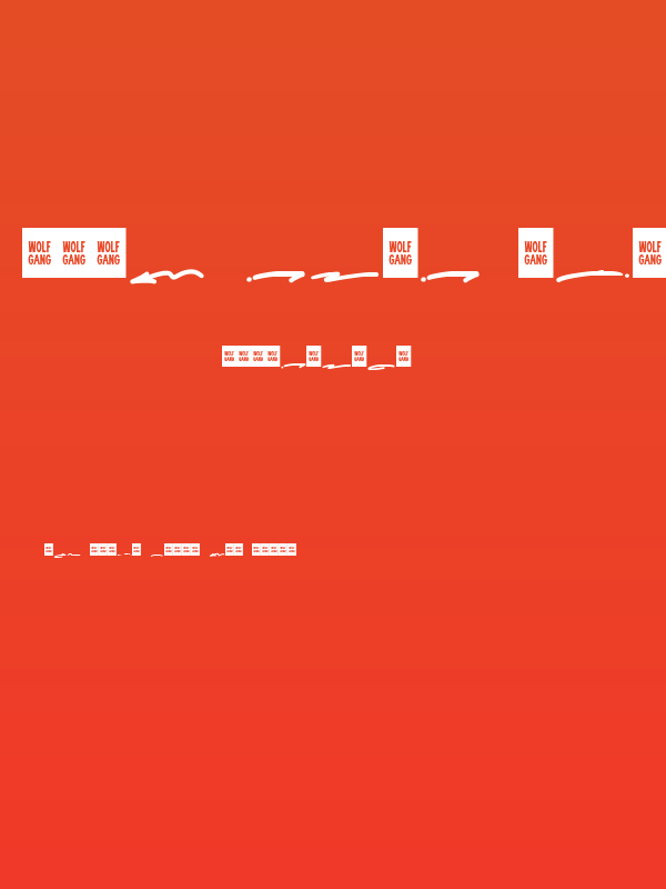 WOLF GANG SCRIPT SWASH Poster